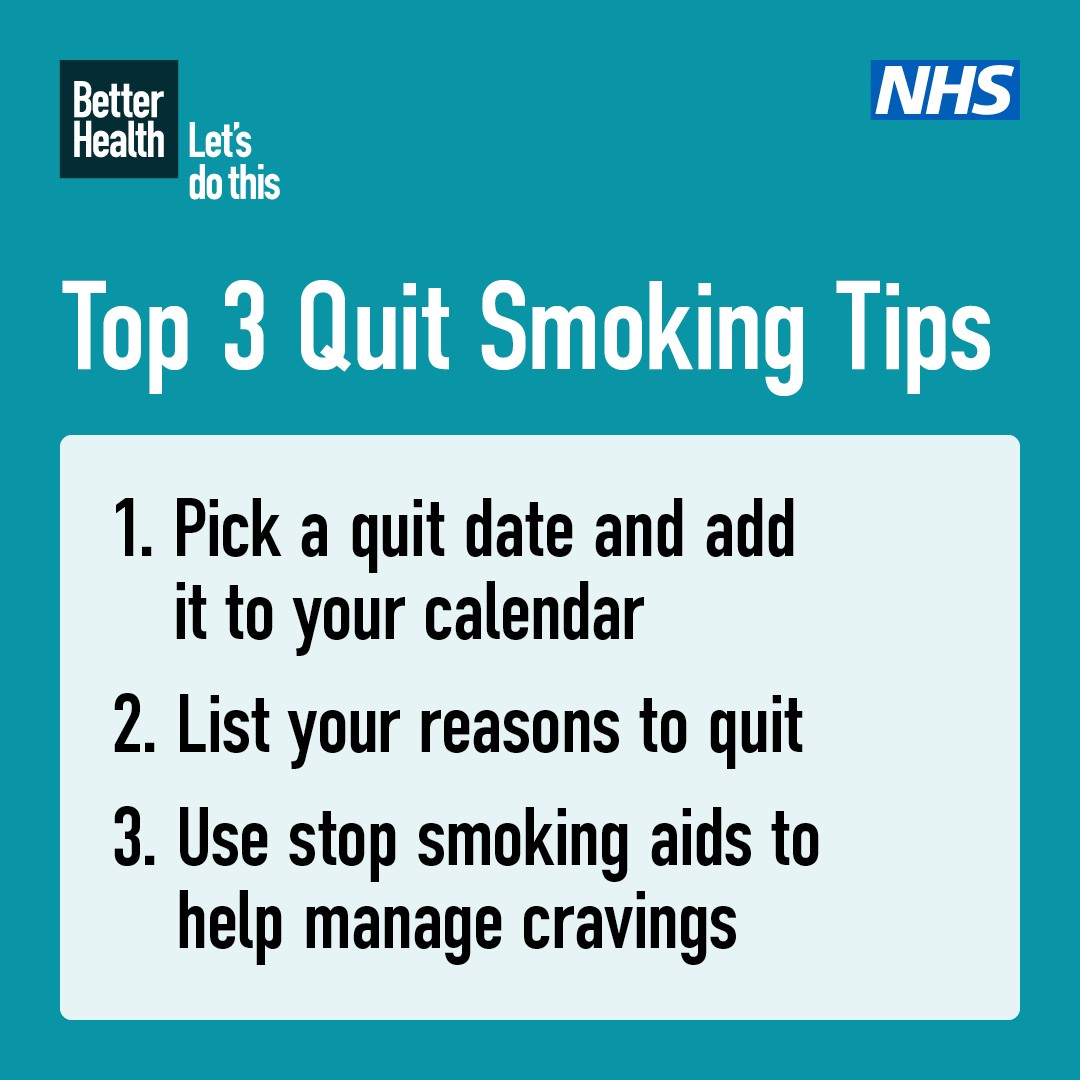 Top 3 quit smoking tips listed below