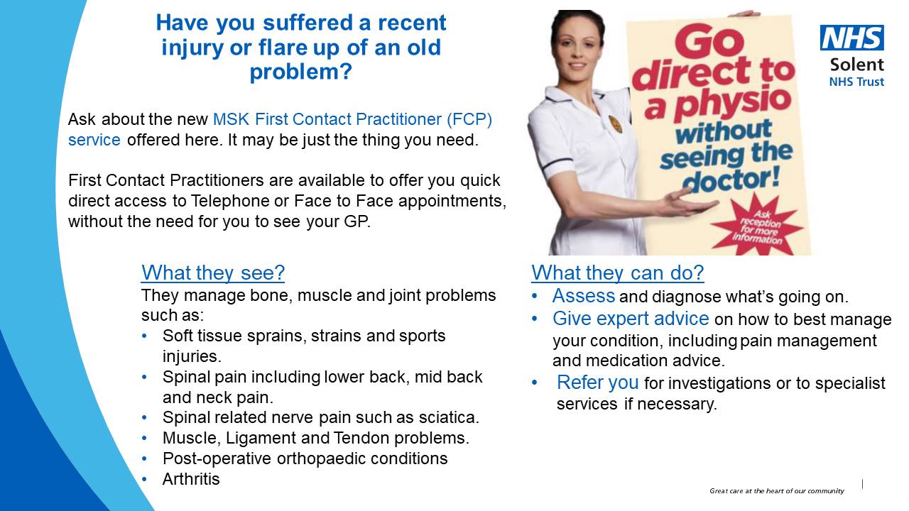 Information about our Physiotherapy service
