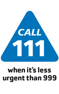 call 111 when it's less urgent than 999