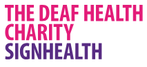 Logo for the Deaf Health Charity
